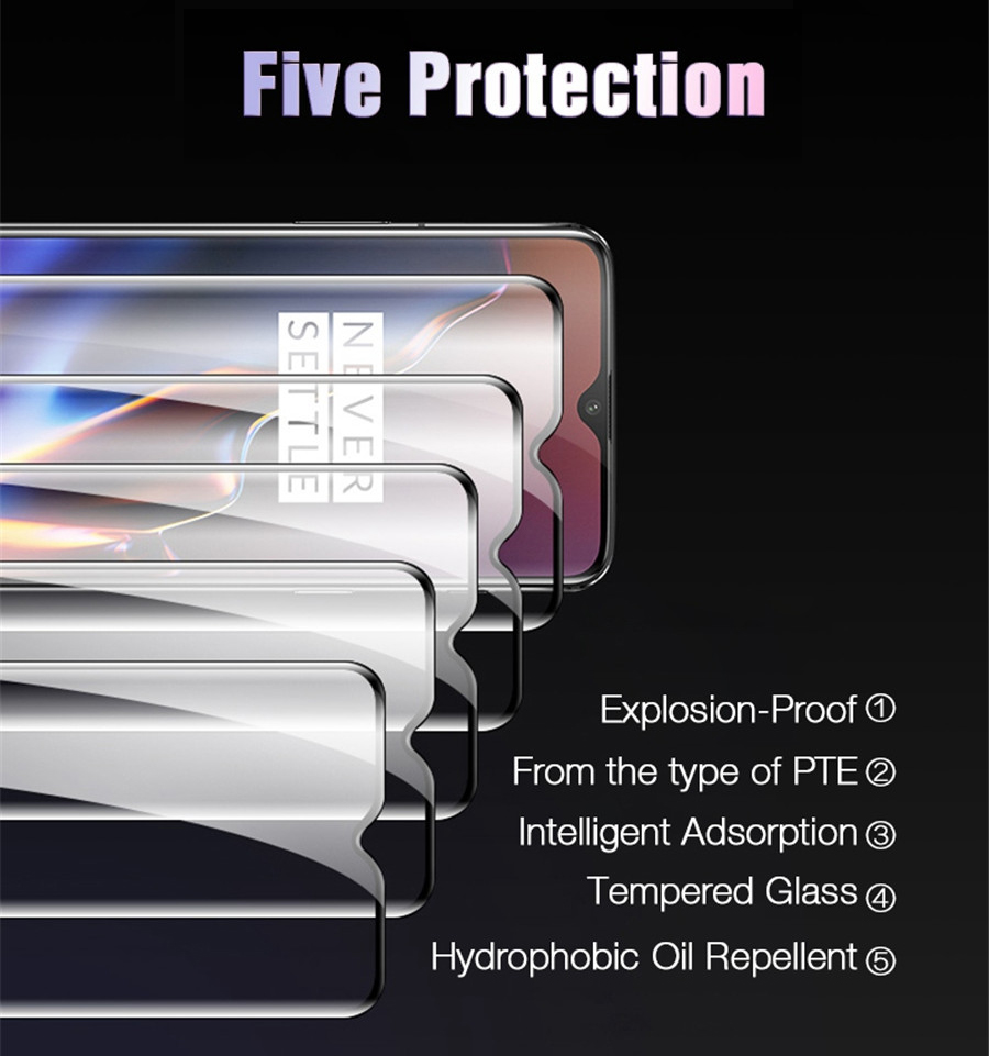 Bakeey-9H-Anti-explosion-5D-Curved-Full-Coverage-Tempered-Glass-Screen-Protector-for-OnePlus-7T-1613408-2